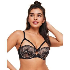 Open Box - Adore Me -  Women's Kimmy Balconette Bra 36A / Jet Bl Black